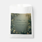dark green elegant nature wedding geschenktütchen (Vorderseite)