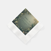dark green elegant nature wedding serviette (Ecke)