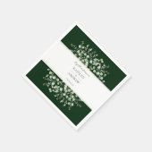 Dark Green Eucalyptus Together Forever Wedding  Serviette (Ecke)