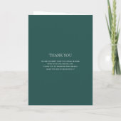 Dark Green Folded Wedding Programm (Rückseite)