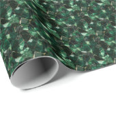 Dark Green Gemstone Geschenkpapier (Rolleneckpunkt)