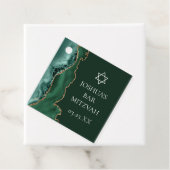Dark Green Gold Agate Bar Mitzvah Party Geschenkanhänger (Beispiel)