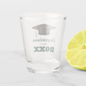 Dark Green gratulieren Uni Graduate Schnapsglas (Rückseite)