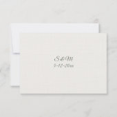 Dark Green Greenery Calligraphy RSVP Card Karte (Rückseite)