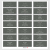 Dark Green Guest Address Labels (Blatt)