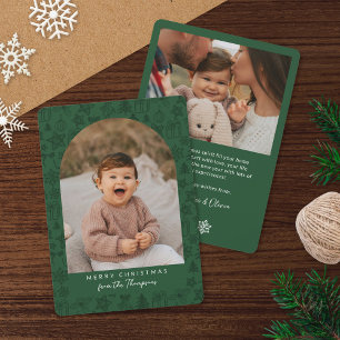 Dark Green Holiday Scribbles Arch Frohe Weihnachte Feiertagskarte