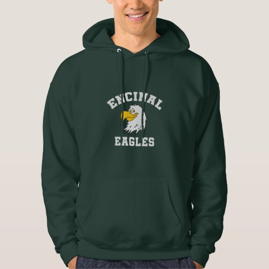 Dark Green Hooded Sweatshirt von Erwachsenen (Vorderseite)