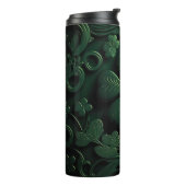 DARK GREEN INTRICATE IRISH CELTIC KLEEBLATTS THERMOSBECHER (Nach links gedreht)