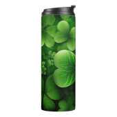 DARK GREEN INTRICATE IRISH CELTIC KLEEBLATTS THERMOSBECHER (Nach links gedreht)