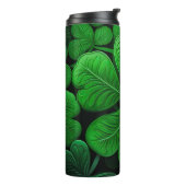 DARK GREEN INTRICATE IRISH CELTIC KLEEBLATTS THERMOSBECHER (Nach links gedreht)