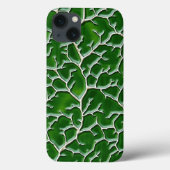 Dark Green iPhone Case Vein Texture Design (Rückseite)