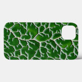 Dark Green iPhone Case Vein Texture Design (Rückseite (Horizontal))
