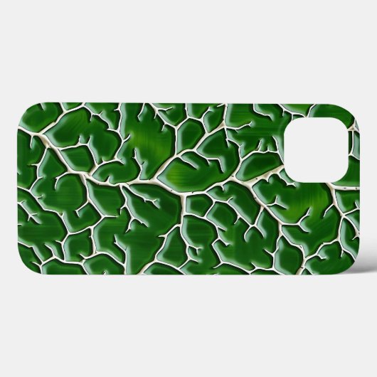 Dark Green iPhone Case Vein Texture Design (Rückseite (Horizontal))