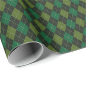 Dark Green Irish Small Raute St Patrick's Day Geschenkpapier (Rolleneckpunkt)