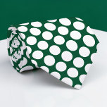 Dark Green Jumbo Polka Dots Custom Necktie Krawatte<br><div class="desc">Make a bold statement with this custom necktie featuring vibrant jumbo polka dots. Perfect for adding a touch of playful elegance to any outfit, this necktie is a unique and eye-catching accessory that’s sure to turn heads. Whether you’re dressing up for a special occasion or adding some personality to your...</div>