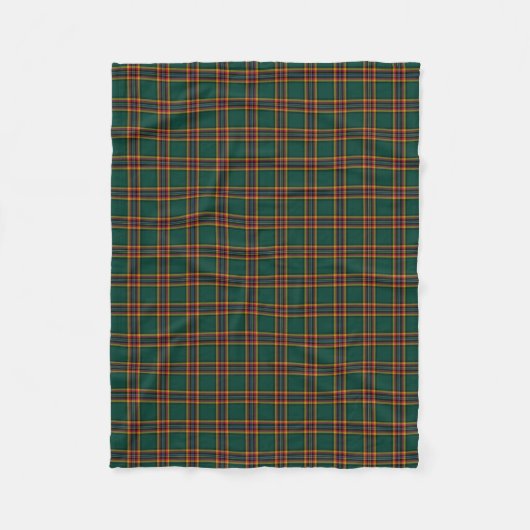 Dark Green Kariert Moran Tartan Fleecedecke (Vorderseite)