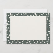 Dark Green Lunaria Monogram Flat Note Card Mitteilungskarte (Rückseite)