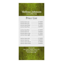 Dark Green Mandala Yoga Meditation Business Werbekarte