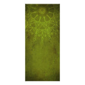 Dark Green Mandala Yoga Meditation Business Werbekarte (Hinten)