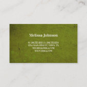 Dark Green Mandala Yoga Meditation Visitenkarte (Rückseite)