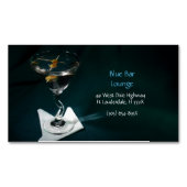 Dark Green Martini Bar & Lounge Magnetische Visitenkarte (Vorderseite)