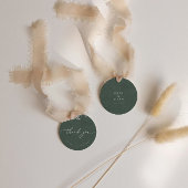 Dark Green Modern Calligraphy Wedding Vielen Dank Geschenkanhänger