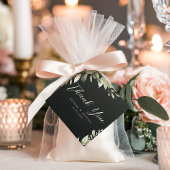 Dark Green Modern Greenery Leaf Wedding Vielen Dan Geschenkanhänger