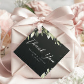 Dark Green Modern Greenery Leaf Wedding Vielen Dan Geschenkanhänger
