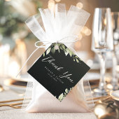 Dark Green Modern Greenery Leaf Wedding Vielen Dan Geschenkanhänger