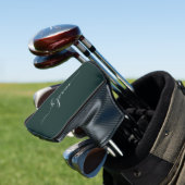 Dark Green Modern Script Monogram Name Golf Headcover (In Situ)