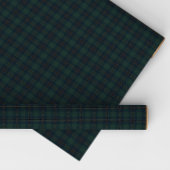 Dark Green Navy Blue Tartan Plaid Polo Equestrian Geschenkpapier
