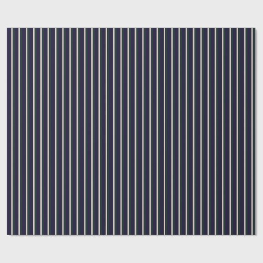 Dark Green & Navy Striped Geschenkpapier (Flach)