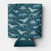 Dark Green Niedlich Dinosaur-Muster Dosenkühler (Vorderseite)