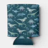 Dark Green Niedlich Dinosaur-Muster Dosenkühler (Rückseite)