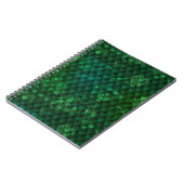 Dark Green Ombre & Glitzern Dragon Scales Notizblock (Linke Seite)
