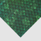 Dark Green Ombre & Glitzern Dragon Scales Seidenpapier (Detail)