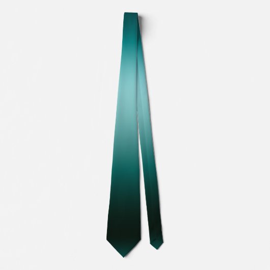 Dark Green Ombre Gradient Mens Neck Tie Krawatte (Vorderseite)