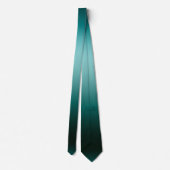 Dark Green Ombre Gradient Mens Neck Tie Krawatte (Rückseite)