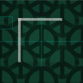 Dark Green Peace Sign Stoff (Kachel)