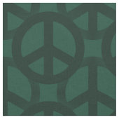 Dark Green Peace Sign Stoff (Nahaufnahme)