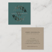 DARK GREEN PINK FAUNA ERSTE KRIEG BERUFLICH QUADRATISCHE VISITENKARTE (Vorne/Hinten)