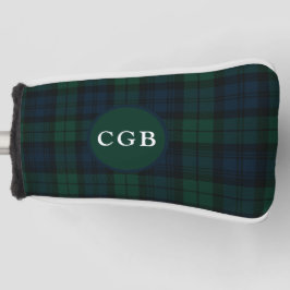 Dark Green Plaid Golf Towel Headcover