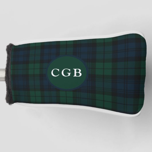 Dark Green Plaid Golf Towel Headcover (Vorderseite)
