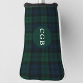 Dark Green Plaid Golf Towel Headcover (Rotieren 90)