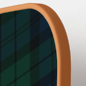 Dark Green Plaid with Monogram Pickleball Schläger (Linke Seite)