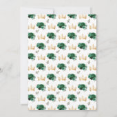 Dark Green Princess Floral Quinceañera Einladung (Rückseite)