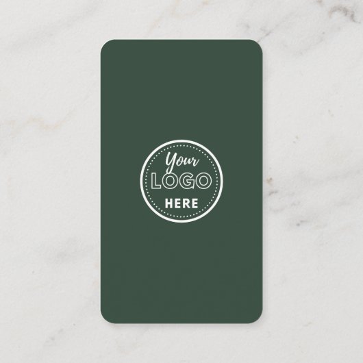 Dark Green QR Code Connect With Us Social Media Visitenkarte (Rückseite)