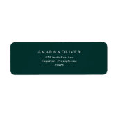 Dark Green Return Address Label (Vorne)