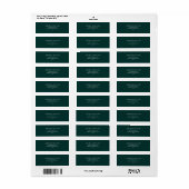 Dark Green Return Address Label (Vorne)