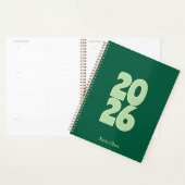 Dark Green & Sage Green Contrast Bold Script Planer (Anzeige)